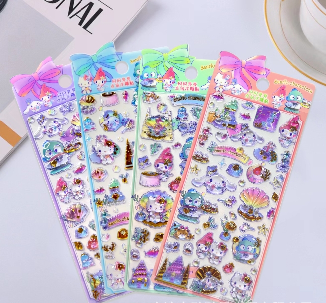 新商品 DIY 粘着シール 3D 立体ステッカー  シール デコレーション ぷくぷく ステッカー 文具
