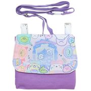 クリップ ポケット すみっコぐらし ショルダー 付き ポケット ポーチ パープル【小ロット販売】