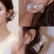 リボンピアス　アクセサリー　デザイン　シルバー925ポスト　韓国ファッション