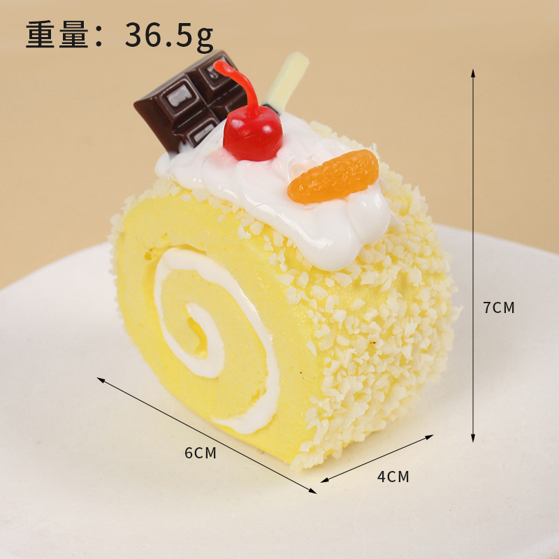 2026.3☆SL☆PU☆ソフト☆リアルフルーツロールケーキ☆スクイーズ