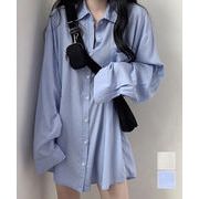【日本倉庫即納】 シャツブラウス ゆったり トップス 長袖