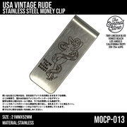 ステンレス　マネークリップ　ビンテージ　ピンナップ　ピンナップガール　レトロ雑貨　アメリカン雑貨