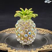 パイナップルの置物 風水置物 雑貨 風水 開運 金運 グッズ (ラインストーン パイナップル白色 中)