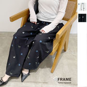 【2026新作予約】配色刺繍ローンイージーパンツ