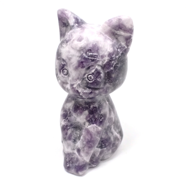 ≪特価品/国内在庫≫レピドライト/猫ネコ/彫刻/約55x35x25mm