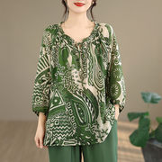 【2026新作】花柄デザインシャツトップスおしゃれカジュアル