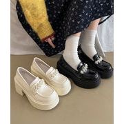 【日本倉庫即納】 パールビジュー厚底ローファー フェミニン