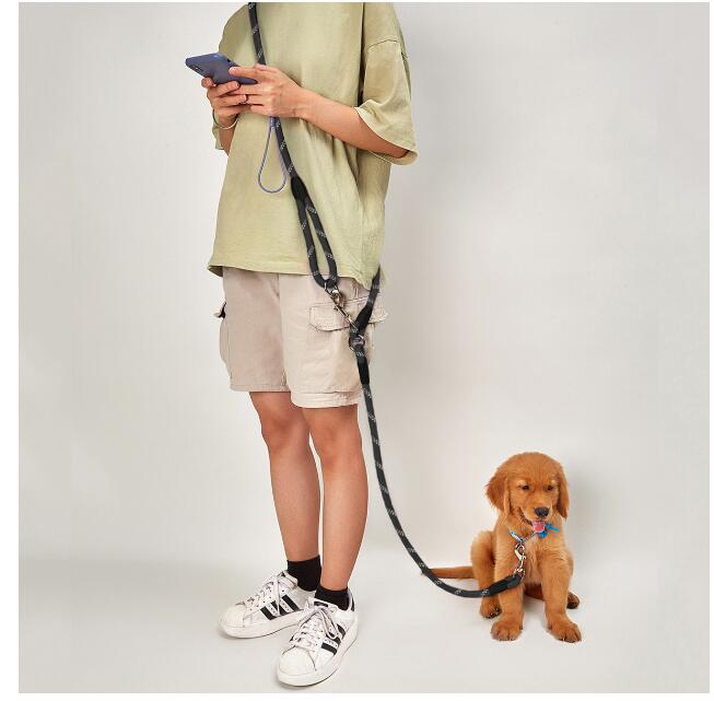 犬 リード ショルダーリード 肩掛けリード ハンズフリー 小型犬 中型犬 大型犬 2WAY  ペット 散歩