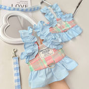 2026新作】ペット服   犬用ハーネス+リード  犬猫兼用　超可愛い  ドッグウエア  ペット用品   ネコ雑貨 LB