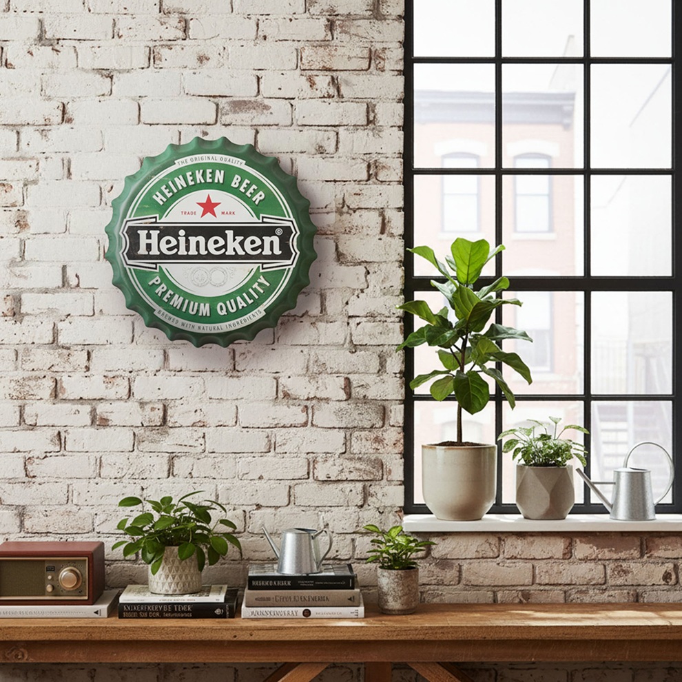 ビアーキャップ エンボスプレート Heineken