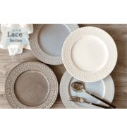 Lace -レース- 全5形状 全4色 美濃焼【 大皿 小皿中皿 日本製 陶器 ボウル 深皿 パスタ皿 】東海平野商事