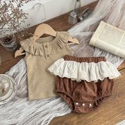 「2026」子供服★トップス★袖なし★パンツ★韓国風子供服★2色73cm～100cm