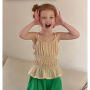 2026夏新作 韓国風子供服 キッズ服 ベビー服  女の子 トップス キャミソール ベスト 90~150CM 2色