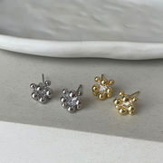 ボールピアス　アクセサリー　デザイン　シルバー925ポスト　韓国ファッション