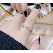 韓国風　レディース　指輪　チェーンツイストリング女性
