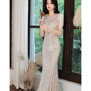結婚式・司会者用ワンピース・花嫁ウェディングドレス・パーティードレス・披露宴/写真撮影  ロングドレス