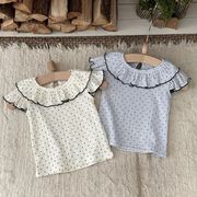 2026春夏新作  韓国子供服　キッズ　女の子　トップス　T-シャツ　2色　73~100CM DC
