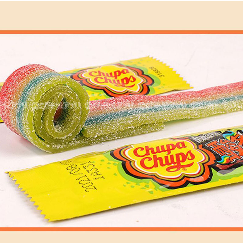 【48本セット】Chupa Chups グミ レインボー チュッパチャプス Sour belt サワーベルト ソフトキャンディ