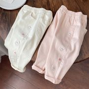 2026夏新作 韓国風子供服 キッズ服 ベビー服 少女 ボトムス ズボン 高い通気性 ジーンズ