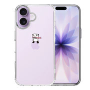 iPhone17 側面ソフト 背面ハード ハイブリッド クリア ケース CuVery さすらい パンダ