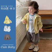 2026新作 夏 ベビー キッズ 男の子 クラウドタンクトップ スター柄UVカットシャツ 3点セット ★73-100CM