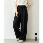 【日本倉庫即納】 綿麻風ワイドパンツ レディース きれいめ