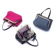 ★財布★持ち手付き★がま口★本革★ミニハンドバッグ★二重収納6色