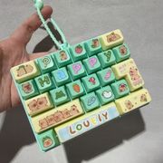 ストレス解消キーボードトイキーホルダー★ミニキーボード★雑貨かわいい オシャレ★6色