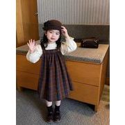 2026 秋新作★おしゃれ ベストワンピース★ガールズ 着回し抜群 韓国風子供服  80-140cm