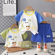 2026夏 新作 Tシャツ 半袖 キッズ  0～5 歳 ベビー 男女兼用  キャラクター 2 点セット 大量在庫 80-120cm