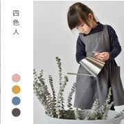子供ベビーベーキングエプロン   子供コットンリネンエプロン 防汚   前掛け キッズ