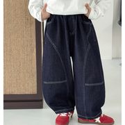 2026秋※男の子ロゴパッチデニム切替パンツ