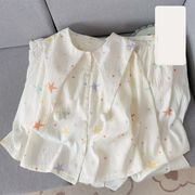 綿 パジャマ 春秋物 パッド付き セーラー襟 長袖 ロングパンツ 甘め ゆったり ルームウェア 上下セット