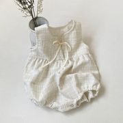2026秋※リボン付きノースリーブロンパース ベビー 女の子