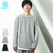 【楊柳ビッグT】【ボートネック】MinoriTY メンズ　レディース　ロンT  2026新作 【S-M-L】