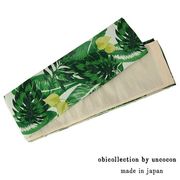 巾帯 浴衣帯  帯　リバーシブル レディース 浴衣小物　葉っぱ　リーフ　グリーン
