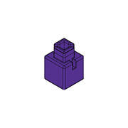 【ATC】アーテックブロック ミニ四角 8PCSセット 紫[77832]