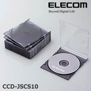 ELECOM(エレコム) Blu-ray/DVD/CDケース（スリム/PS/1枚収納） CCD-JSCS10CBK