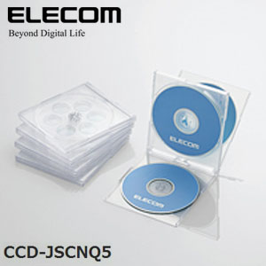 ELECOM(エレコム) Blu-ray/DVD/CDケース（標準/PS/4枚収納） CCD-JSCNQ5CR