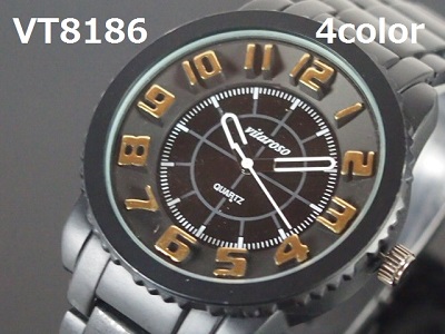 ＶＩＴＡＲＯＳＯユニセックス腕時計　メタルウォッチ　マットブラック　日本製ムーブメント