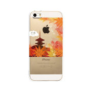 iPhone SE 5S/5 対応 アイフォン ハード クリア ケース カバー 京都　紅葉