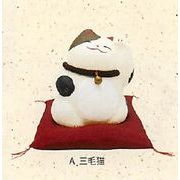【ご紹介します！信頼の日本製！ほっこりかわいい！ちぎり和紙！(小)招き猫(3種)】A.三毛猫