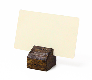 チーク カード立て(S）[天然木 天然素材 木製 カードホルダー メモ アジアン ハワイ トロピカル]