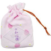 【ご紹介します！日本製のかわいい和柄の二重ガーゼ　巾着！和心傳シリーズ！】花いちご