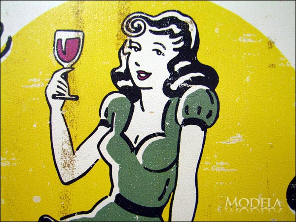アメリカンブリキ看板 ムーア レトロ なワインと女性 雑貨 株式会社モデラ 問屋 仕入れ 卸 卸売の専門 仕入れならnetsea