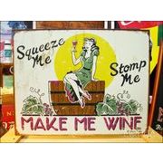アメリカンブリキ看板 ムーア レトロ なワインと女性