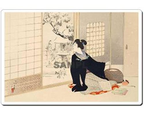 日本 (JaPan) 浮世絵 (Ukiyoe) マウスパッド 11004 水野年方 - 今様美人 十二 雪見 【代引不可】 [在庫有]