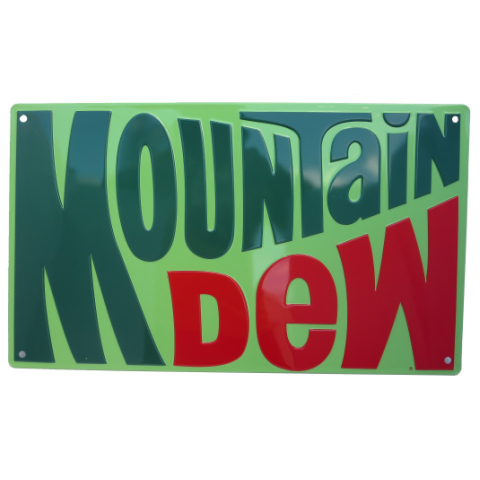 エンボスメタルサイン MOUNTAIN DEW