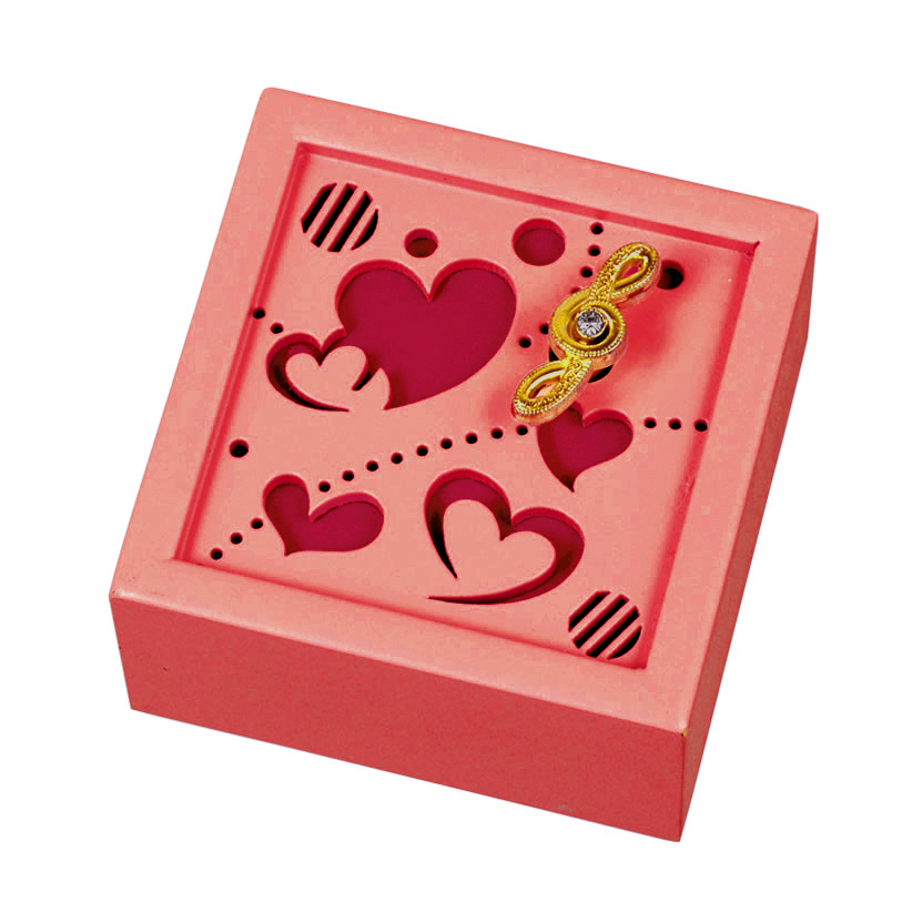 【 木製オルゴール (ハート) ♪ワンラブ 】 【 木製Aメロディー 】