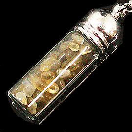 天然石チップ お守り瓶キーホルダー ラブラドライト(Labradorite)